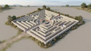 Geometrisches Labyrinth aus der Vogelperspektive als Bild für unterschiedliche Sportwettmärkte